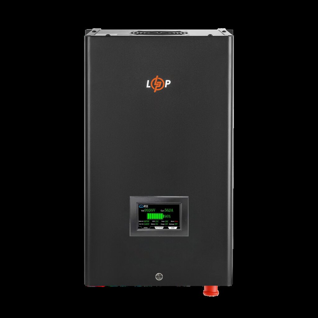 Акумулятор LP LiFePO4 25,6V - 160 Ah (4096Wh) (BMS 200A/100А) метал LCD Smart BT