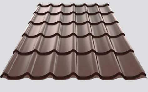 Металочерепиця "Blachy Pruszynski" Szafir 400 mm 0,45 мм RAL 8017 - Зображення 5