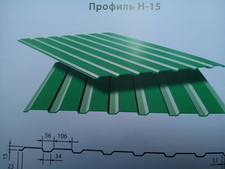 Профнастил Н 15 (0,45 мм) ПСМ профіль Україна - Зображення 10
