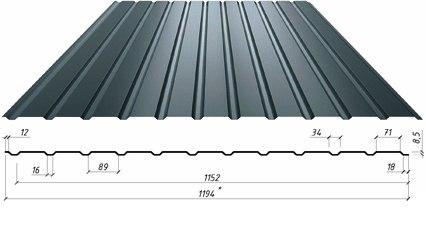Профнастил із фольги фарбований С-8 (0.24 мм PaL) - Зображення 2