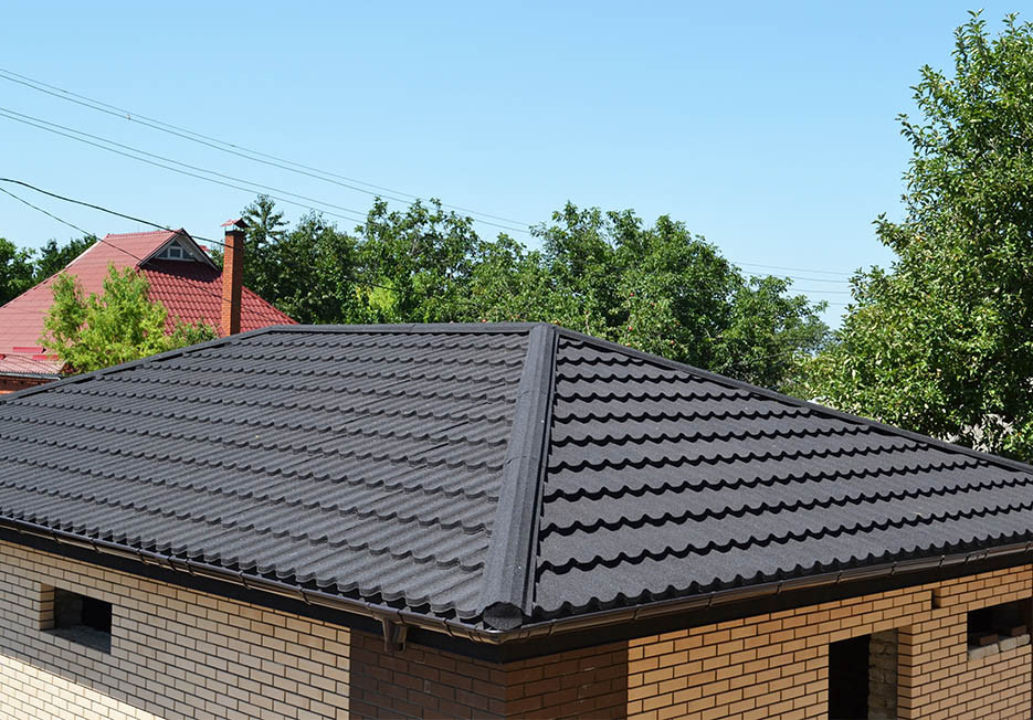 Композитна черепиця 1-тайловий лист — QueenTile ® Standard Black - Зображення 6