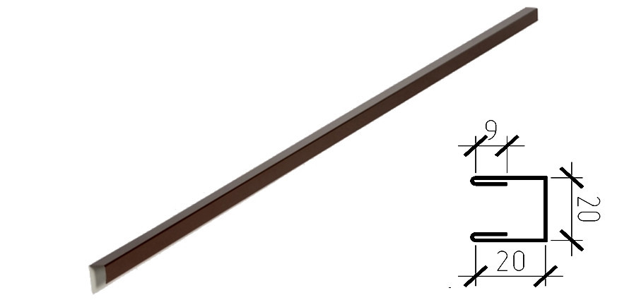 Планка декоративна для С-18 RAL 8017