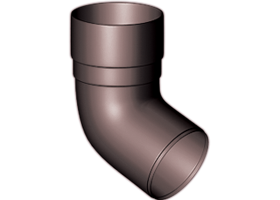 Коліно труби 67,5° для водостічної Gamrat Ø 90 (Система 125/90) - Зображення 2