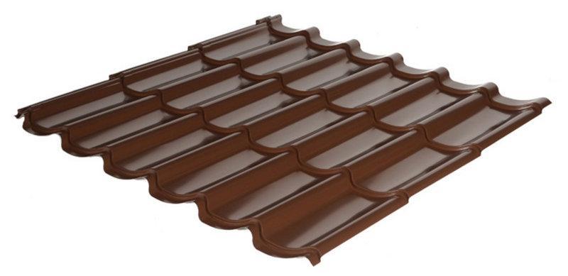 Металочерепиця Rauni Standart (колір 8017, матовий)0,45 China - Зображення 2