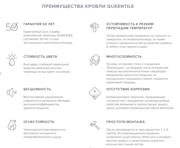 Композитний профнастил Queentile з-10 листок 2 метри - Зображення 4