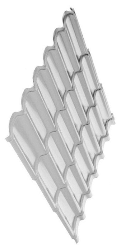 Металочерепиця RAUNI RAL 9006 (срібляста) PE 0,45 STANDART метал Китай