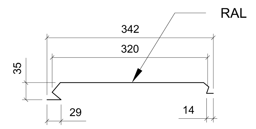 Фасадні облицювальні панелі "Ліберті" PE 0,47 мм RAL 7024 - Зображення 5