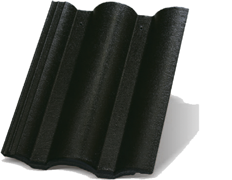 Ланцюгово-піщана черепиця Данубіа (колір Карбон)