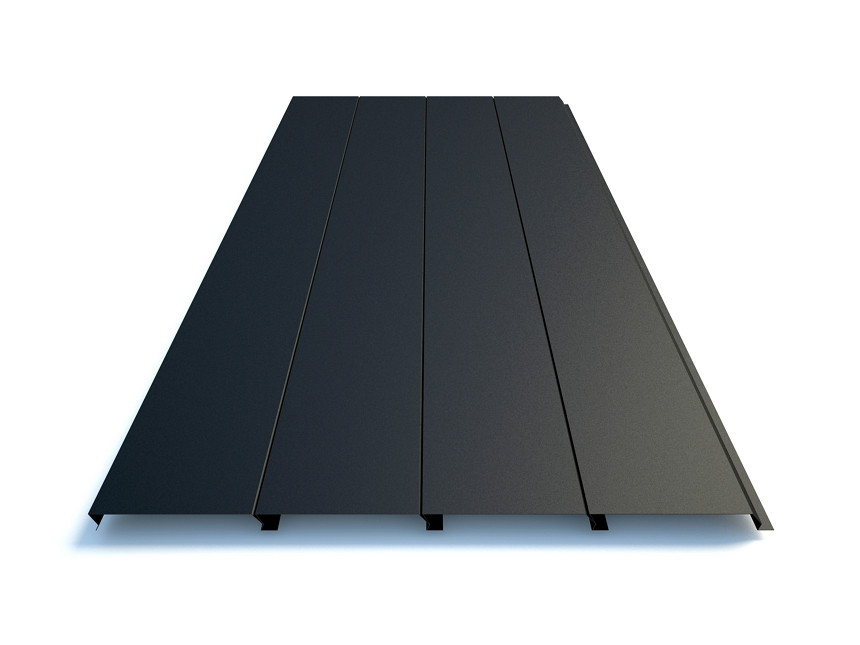 Фасадні облицювальні панелі "Ліберті безшовний" Ral 7024 0.5 мм МАТ Польща ThermaSteel, - Зображення 5